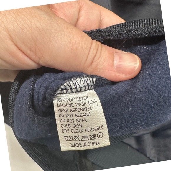 Polaroid Classic Factory Jacket Full Zip Navy Rainbow Stripe Track Jacket Size S - Picture 6 of 9